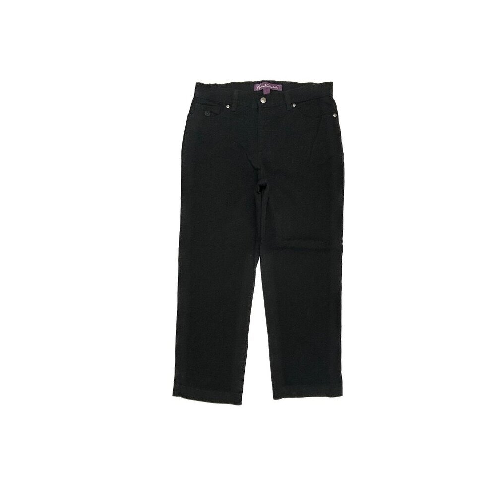 Gloria Vanderbilt Amanda Straight Leg Women's size 10P Black Denim jeans